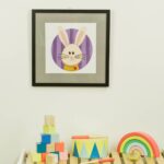 Kinderzimmerbild – Hase – quadratisch