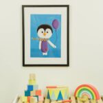 Kinderzimmerbild – Pinguin – DIN A4